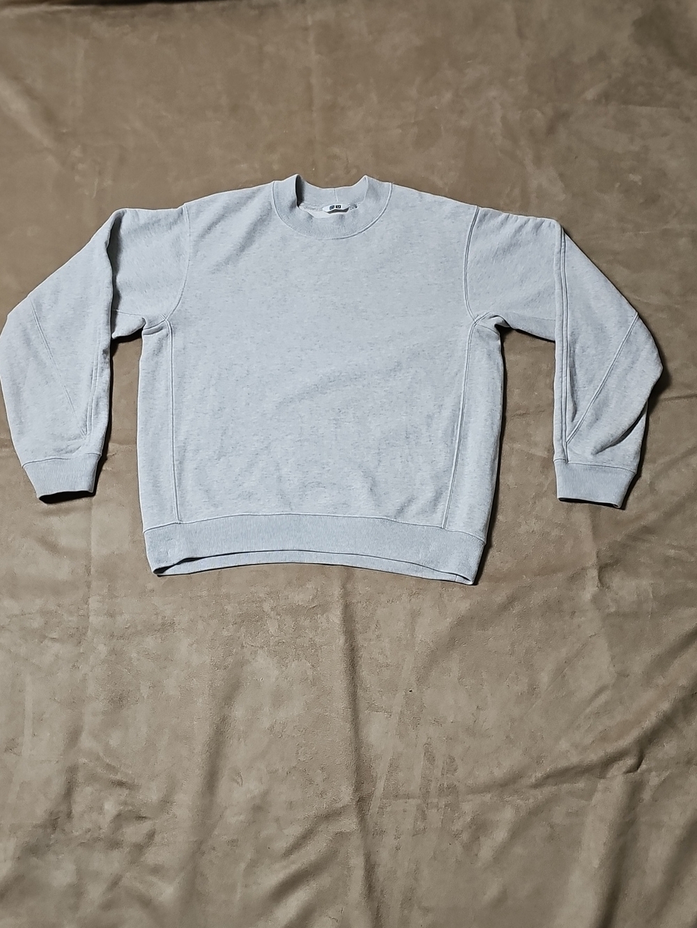 Uniqlo U Classic Crewneck 100% Cotton Sweatshirt - Light Gray -S